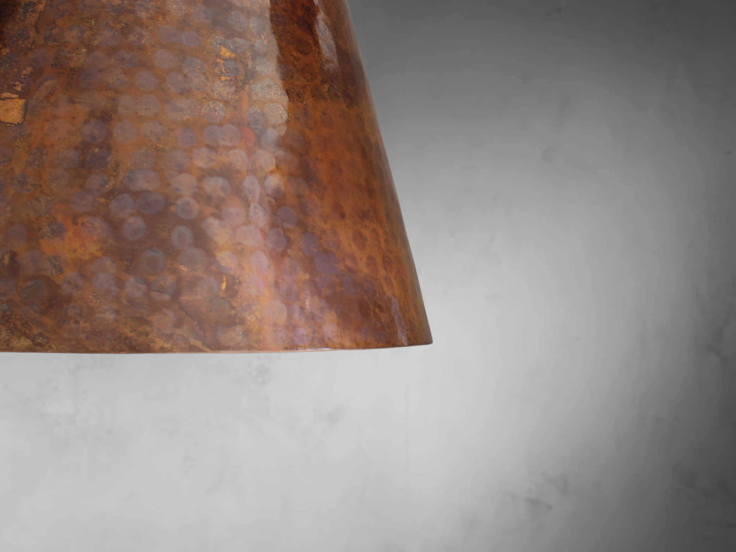 Hammered Copper Cone Pendant Light