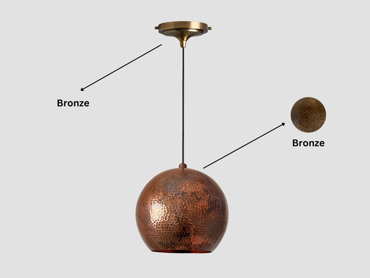 Copper Globe Pendant Light