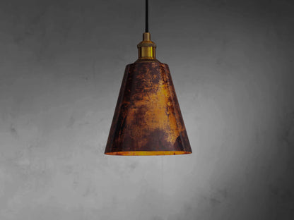 Smooth Copper Cone Pendant Light