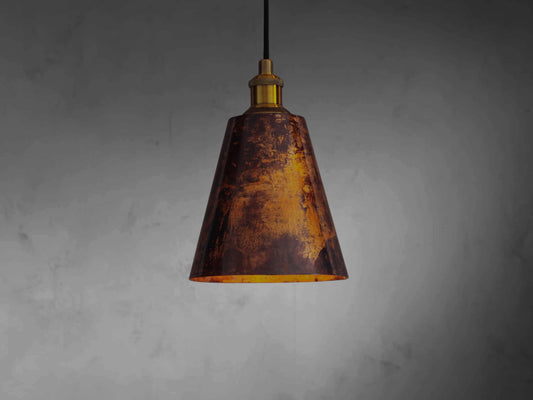 Smooth Copper Cone Pendant Light