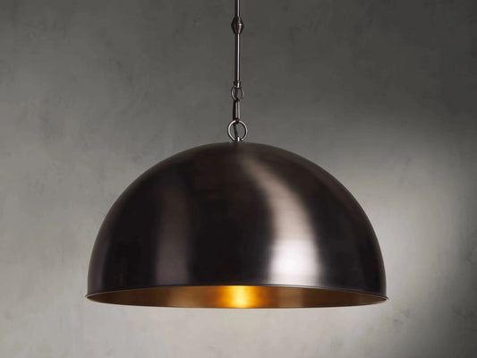 Black Dome Pendant Light