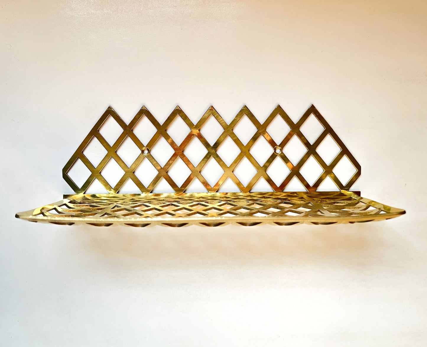 Unlacquered Solid Brass Shelf