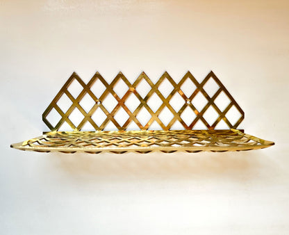 Unlacquered Solid Brass Shelf