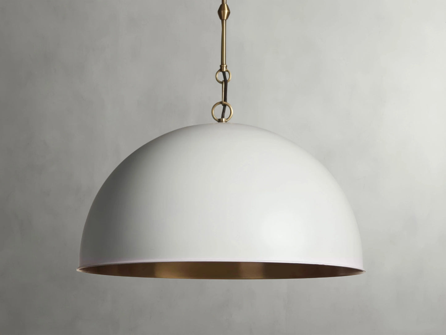 White Dome Pendant Light