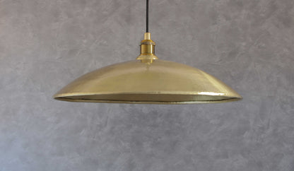 Hammered Brushed Brass Pendant Light