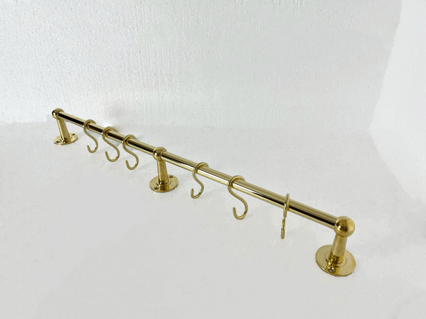 Unlacquered Brass Kitchen Hanging Rail