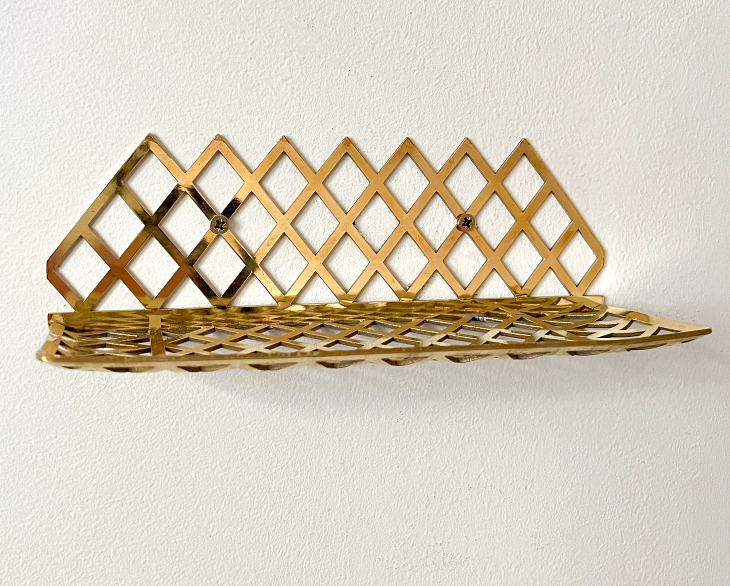 Unlacquered Solid Brass Shelf