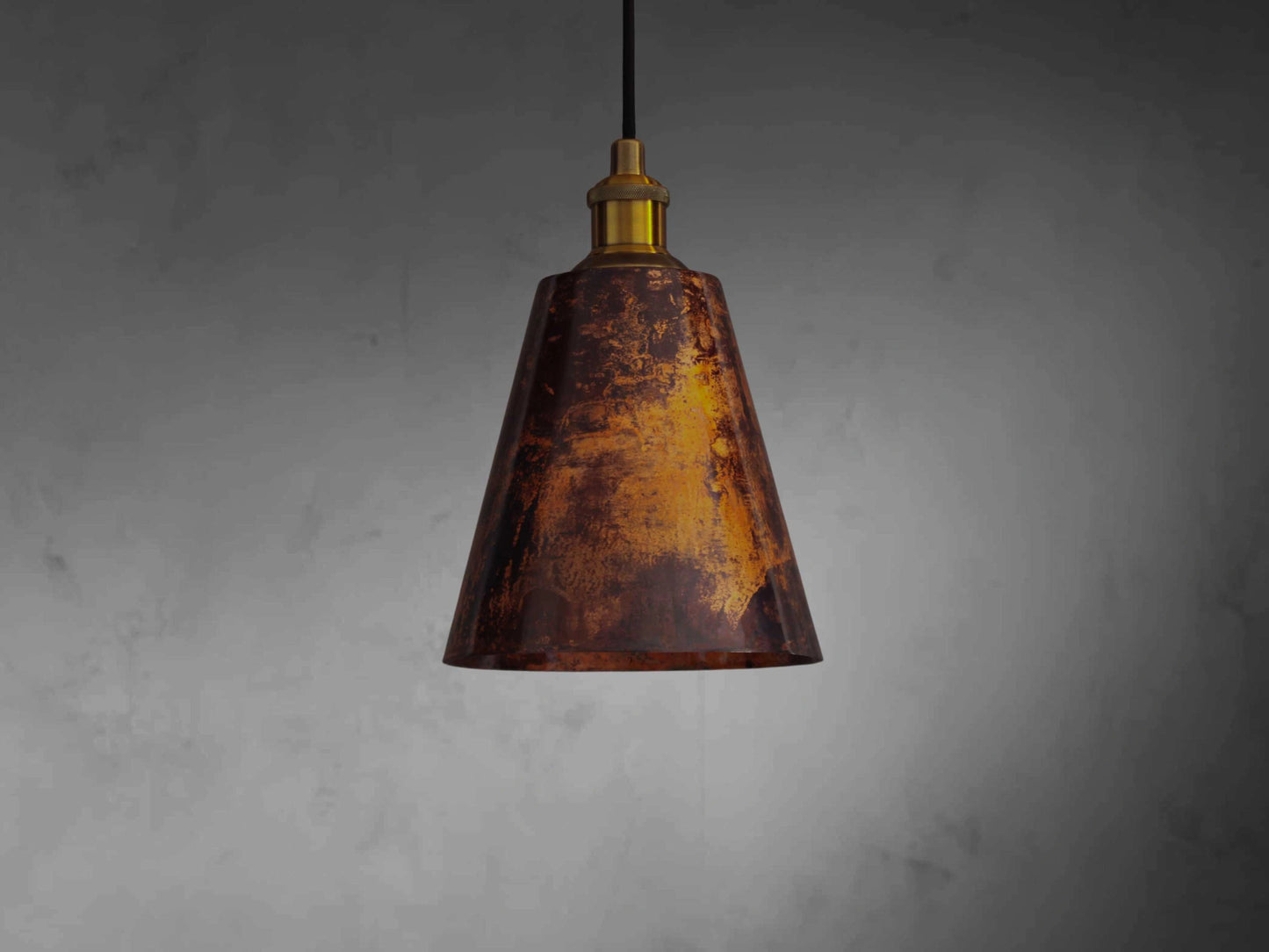 Smooth Copper Cone Pendant Light