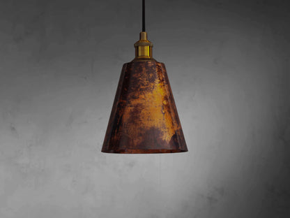 Smooth Copper Cone Pendant Light