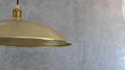Hammered Brushed Brass Pendant Light