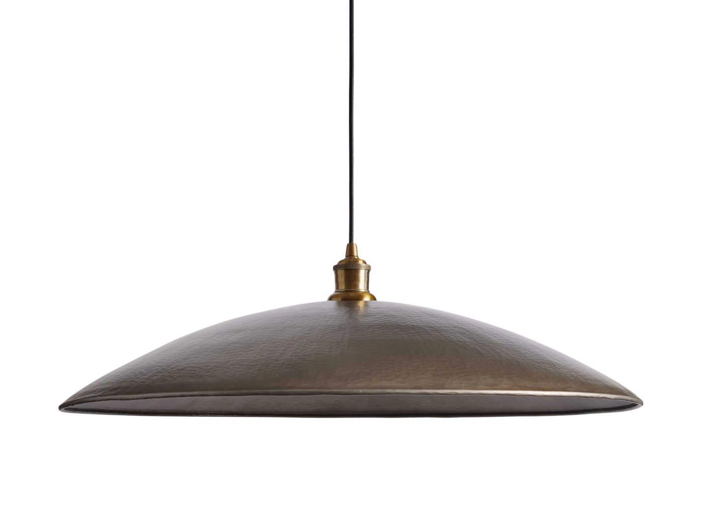 Low Profile Vintage Brass Pendant Light