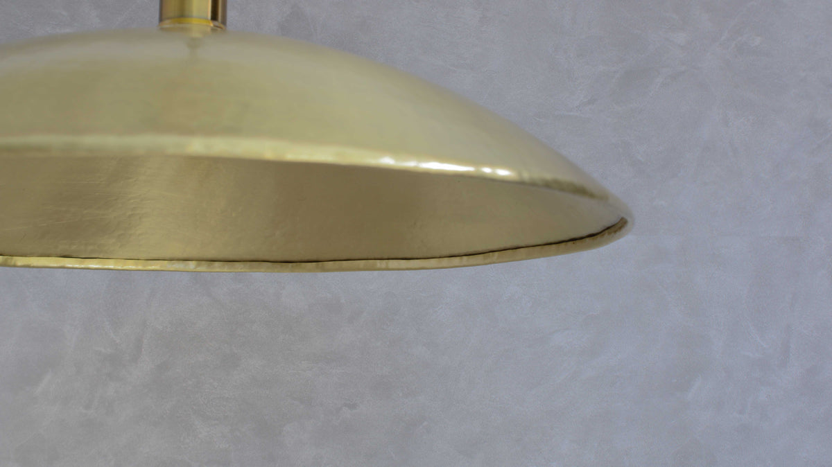 Hammered Brushed Brass Pendant Light