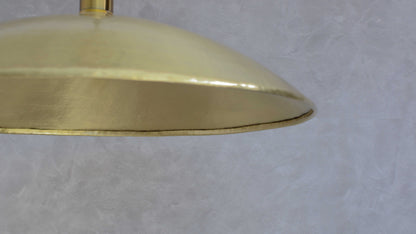 Hammered Brushed Brass Pendant Light