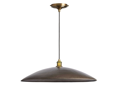 Low Profile Flat Bronze Brass Pendant Light