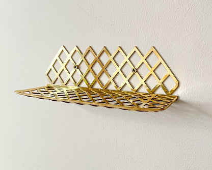 Unlacquered Solid Brass Shelf