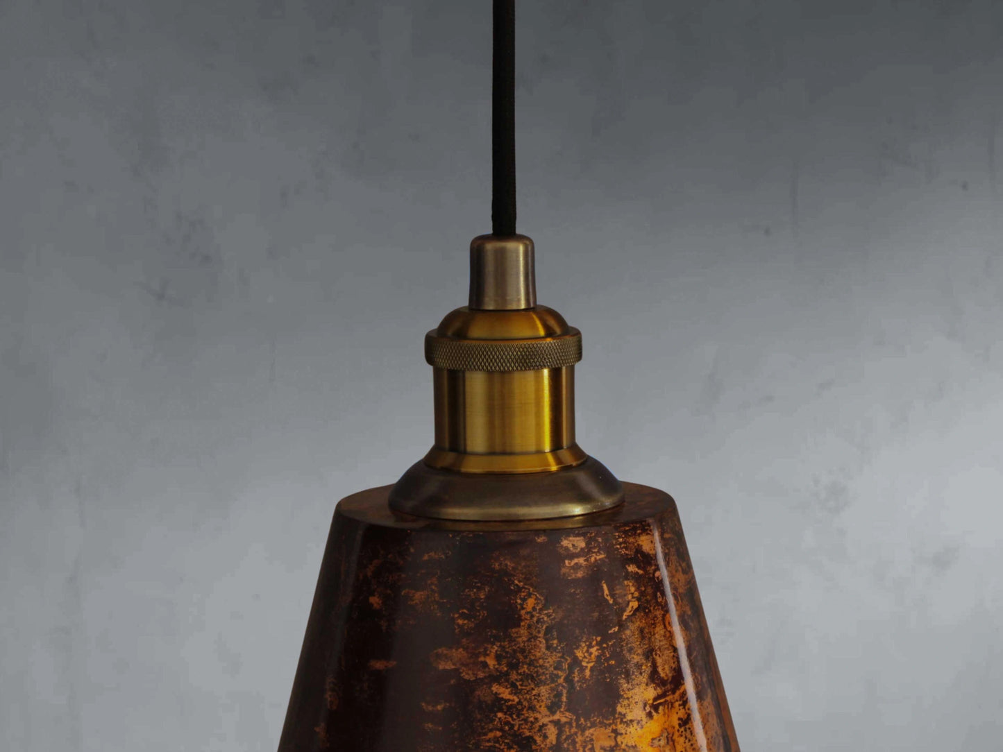 Smooth Copper Cone Pendant Light