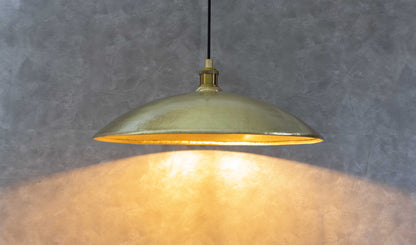 Hammered Brushed Brass Pendant Light