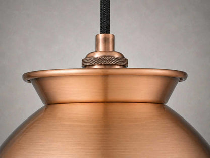 Antique Copper Dome Pendant Light