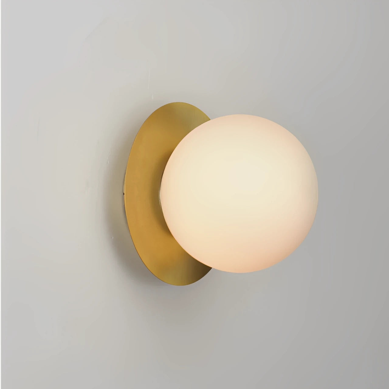 Brass Mini Orb Globe Wall Lamp