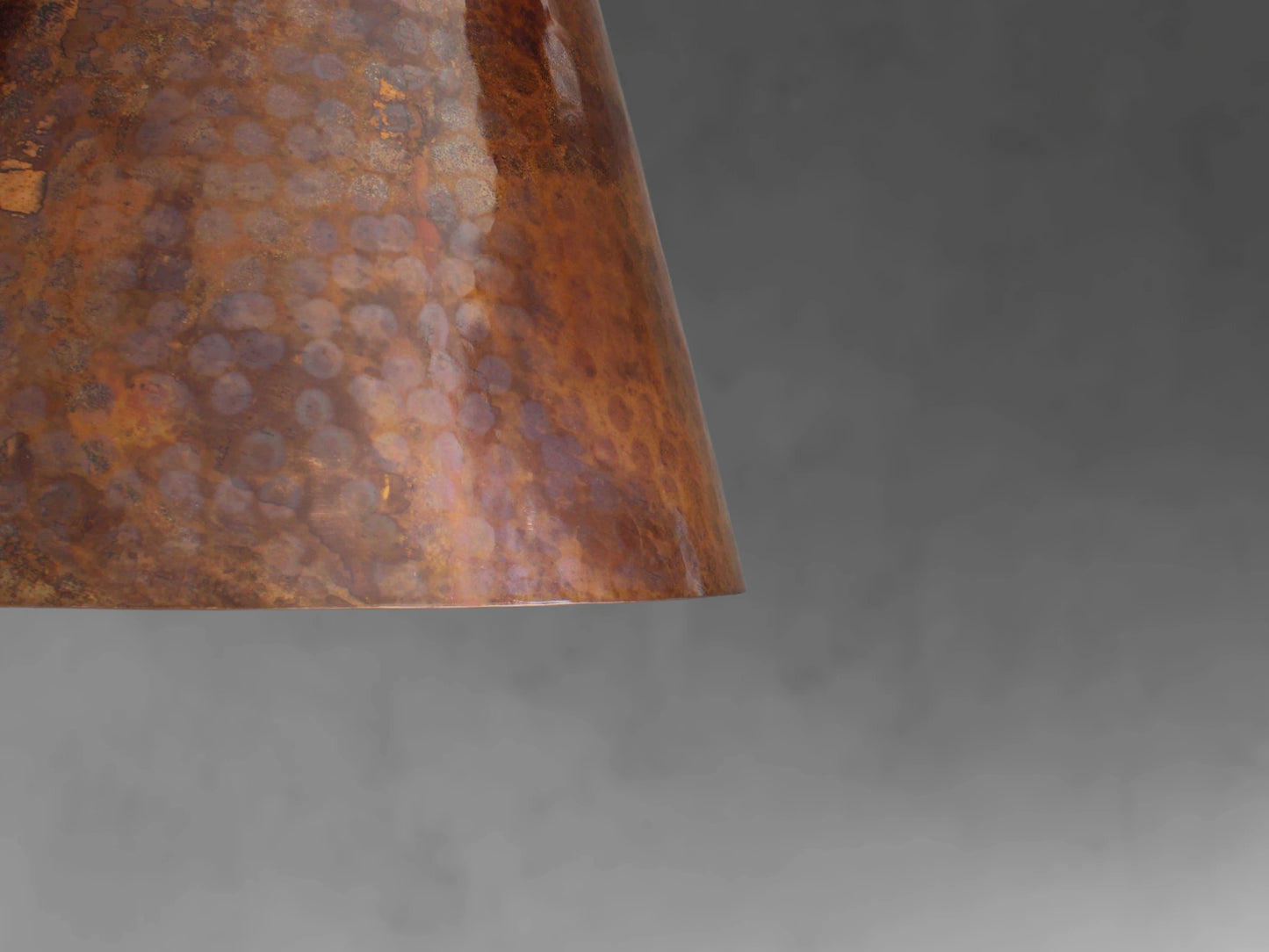 Hammered Copper Cone Pendant Light