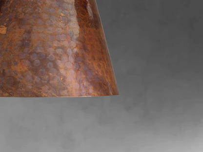 Hammered Copper Cone Pendant Light