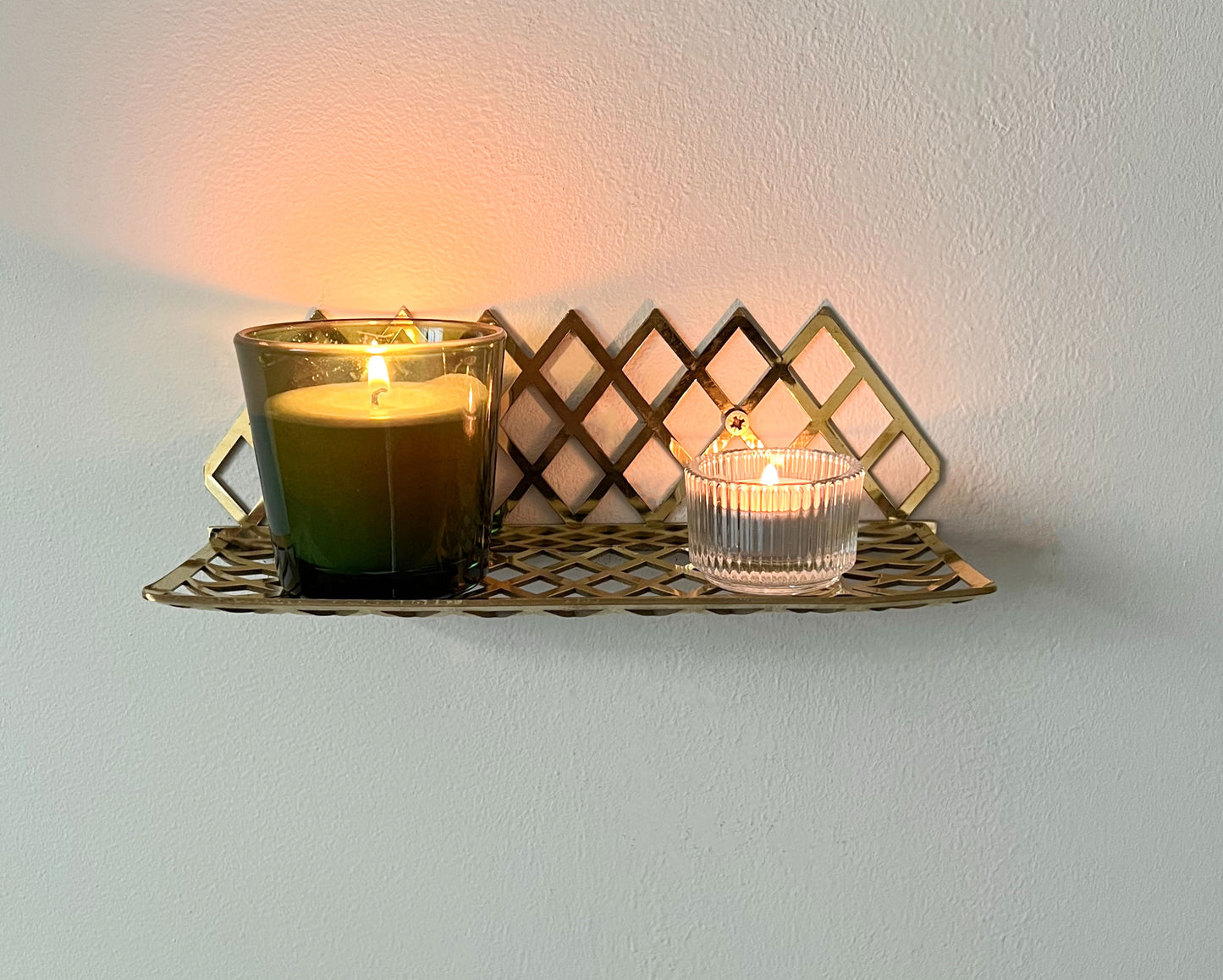 Unlacquered Solid Brass Shelf