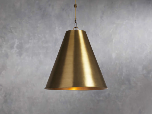 Brass Cone Pendant Light