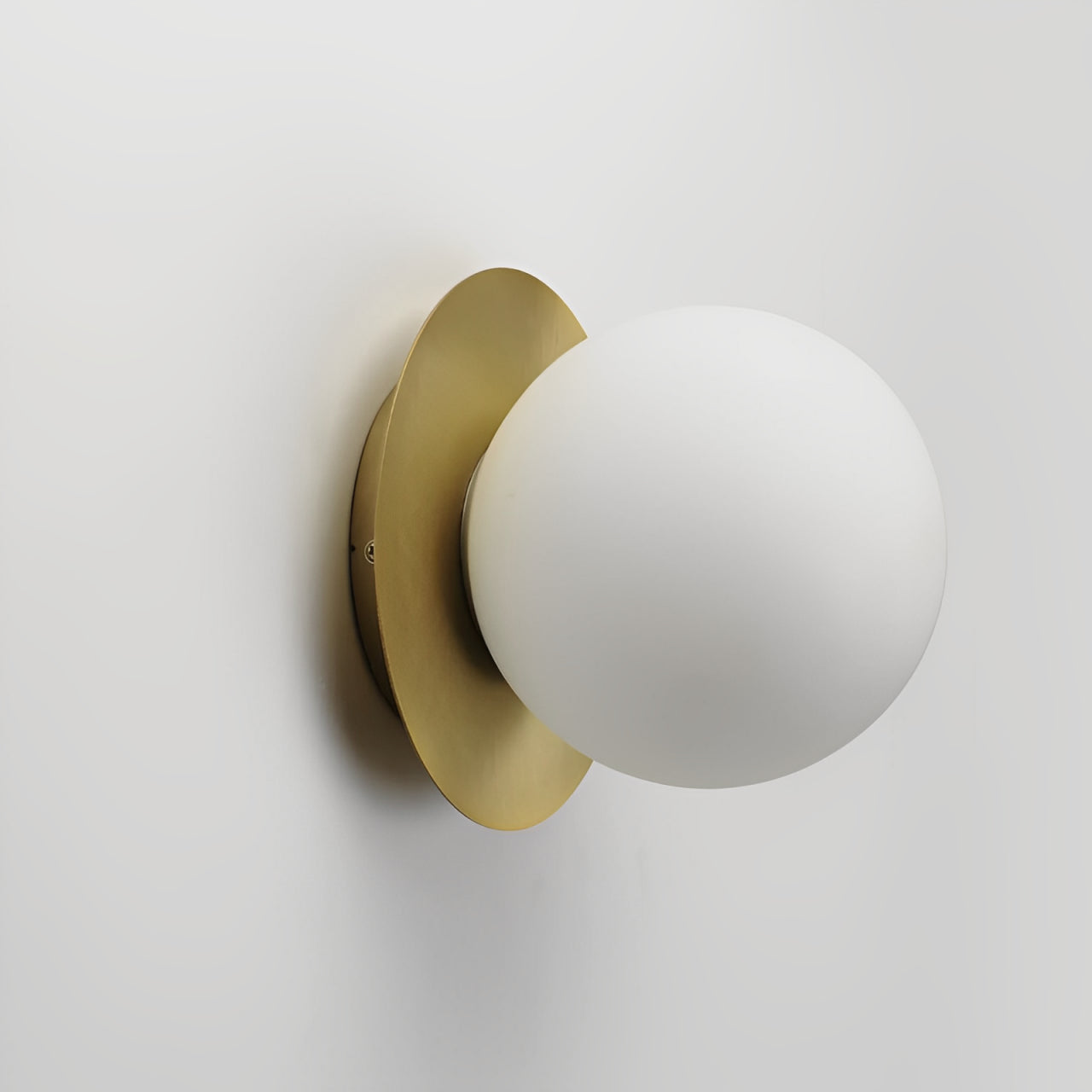 Brass Mini Orb Globe Wall Lamp