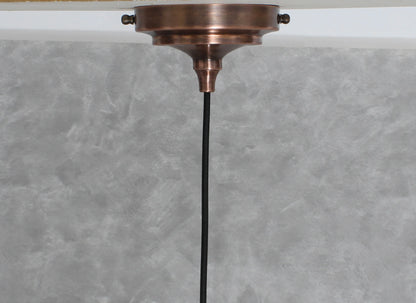 Oxidized Copper Flat Pendant Light