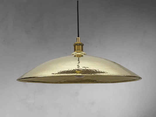 Hammered Polished Brass Pendant Light