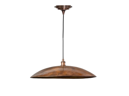 Oxidized Copper Flat Pendant Light