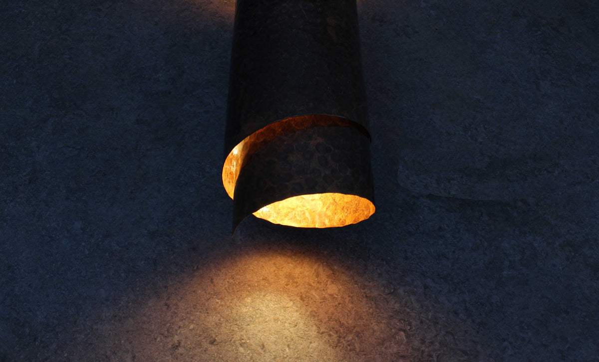 Spiral Copper Wall Sconce