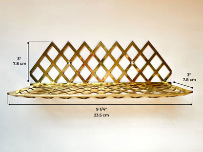 Unlacquered Solid Brass Shelf