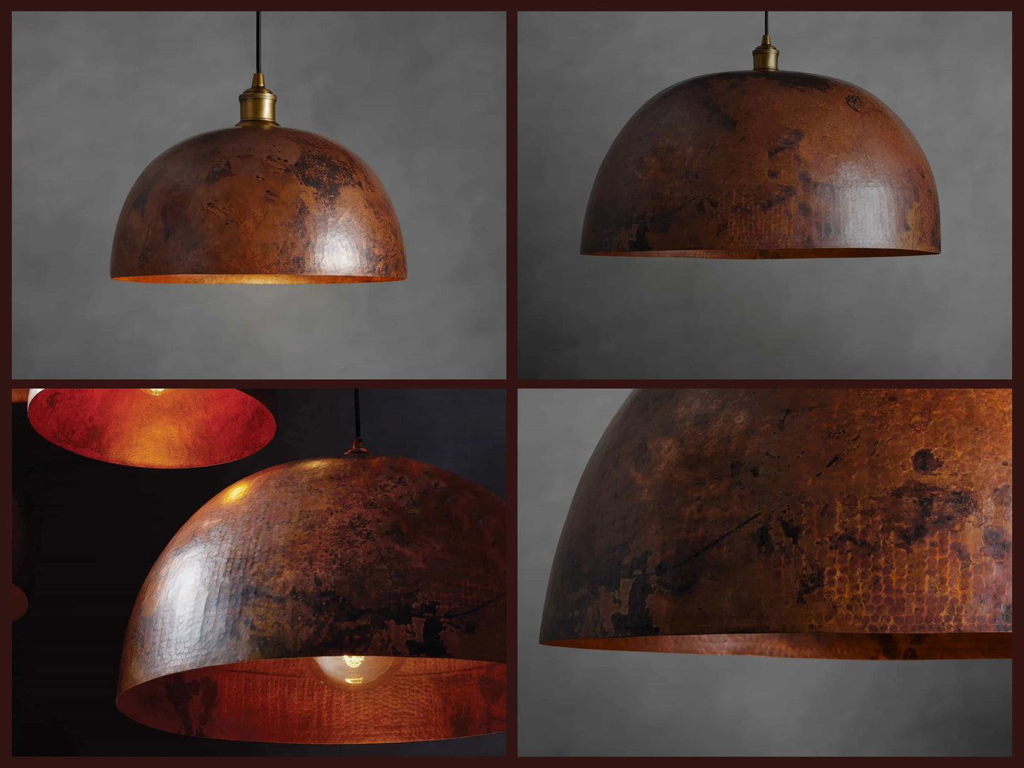 Copper Dome Pendant Light