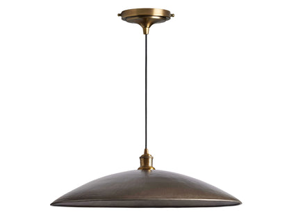 Low Profile Vintage Brass Pendant Light