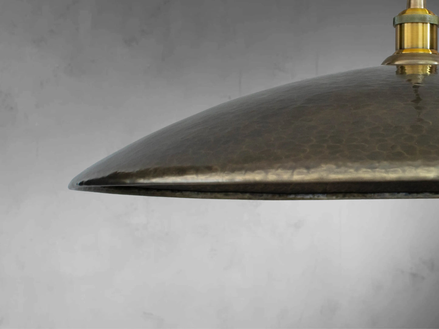 Low Profile Flat Bronze Brass Pendant Light