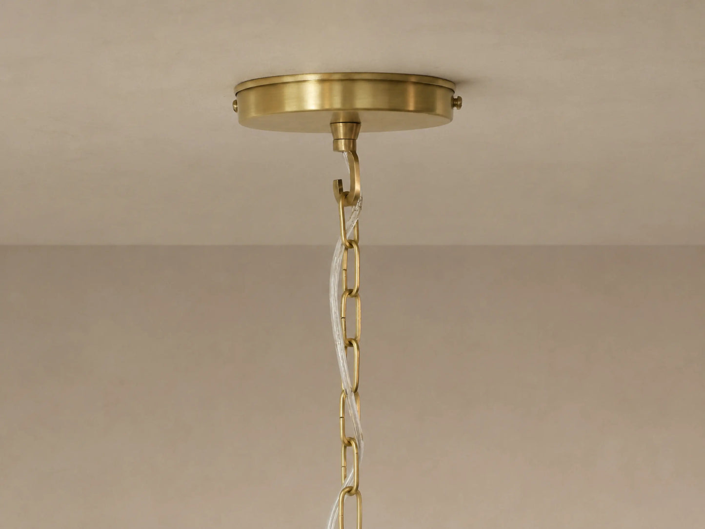Low Profile Black and Brass Pendant