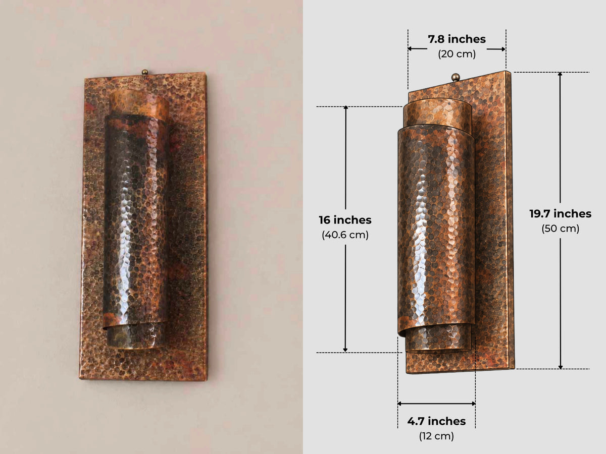 Spiral Copper Wall Sconce