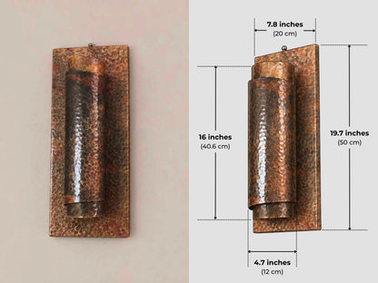 Spiral Copper Wall Sconce