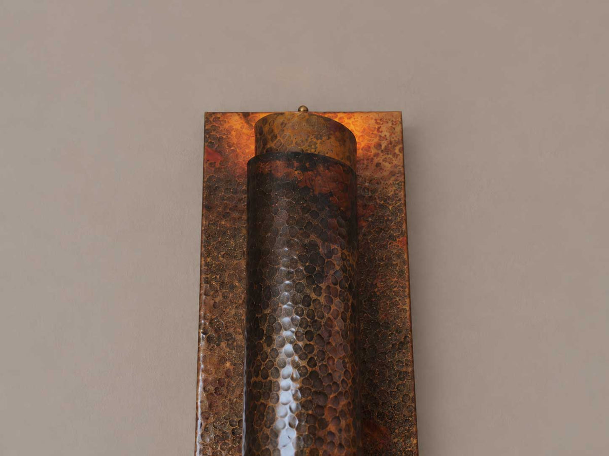Spiral Copper Wall Sconce