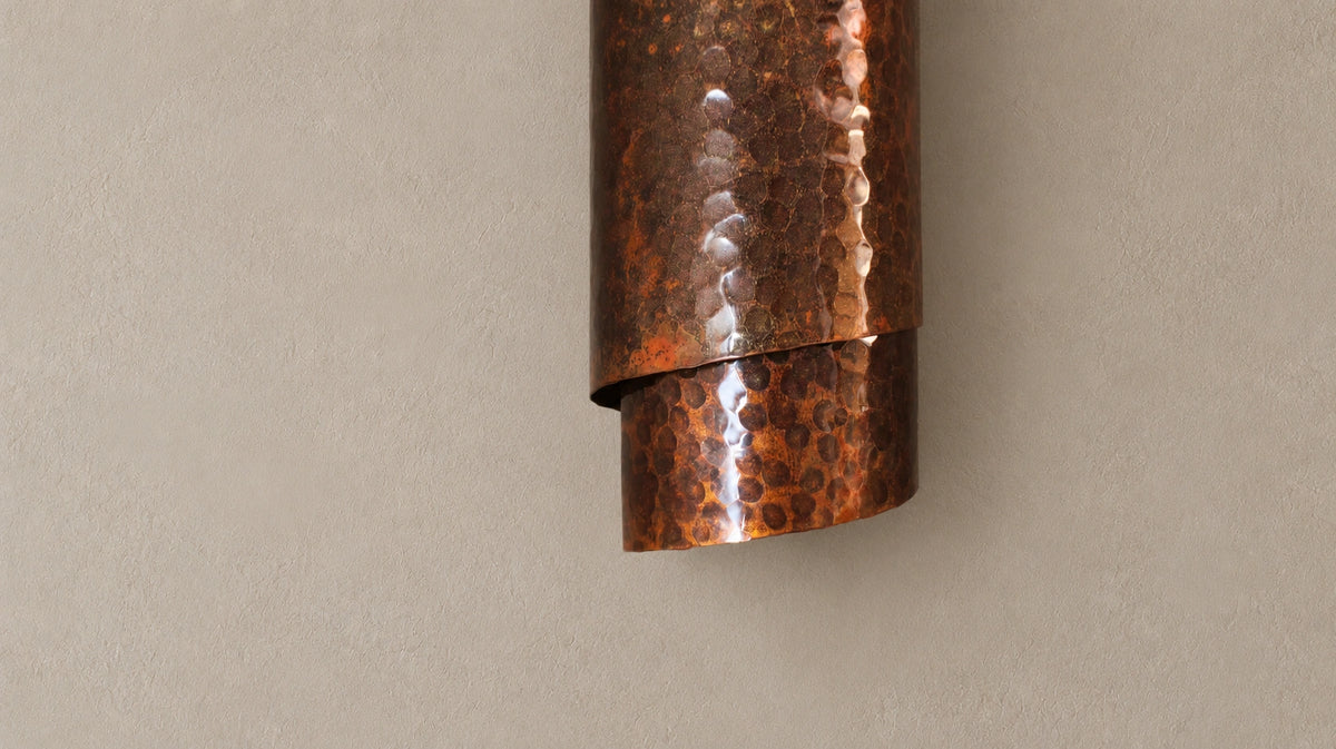 Spiral Copper Wall Sconce