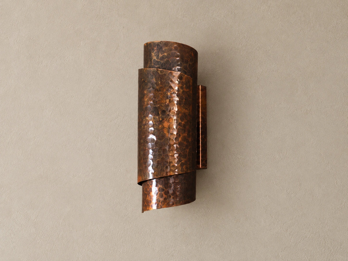 Spiral Copper Wall Sconce