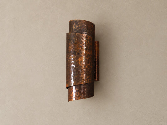 Spiral Copper Wall Sconce