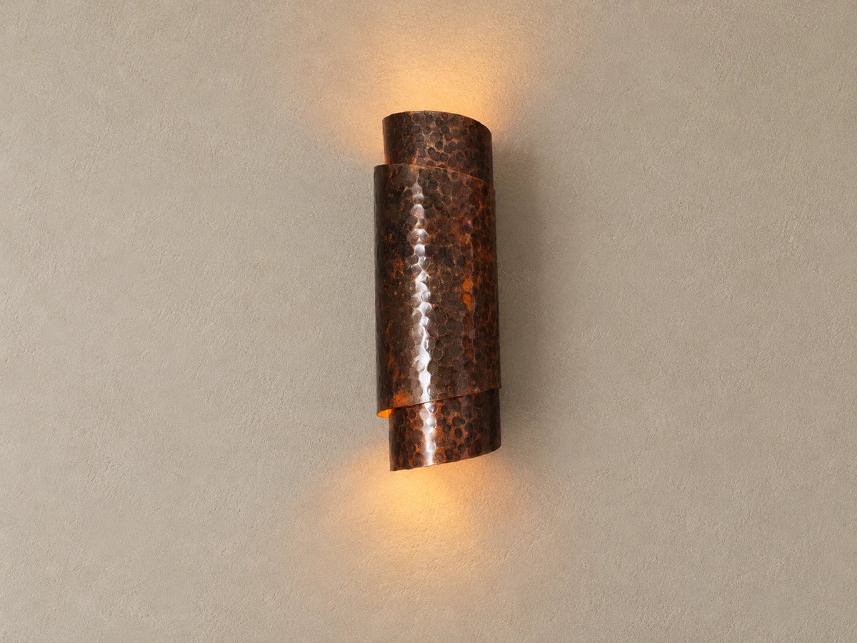 Spiral Copper Wall Sconce